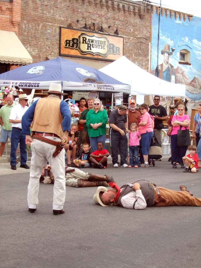 photo of people acting out a show